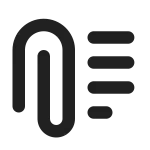 Attach With Text SVG Icon